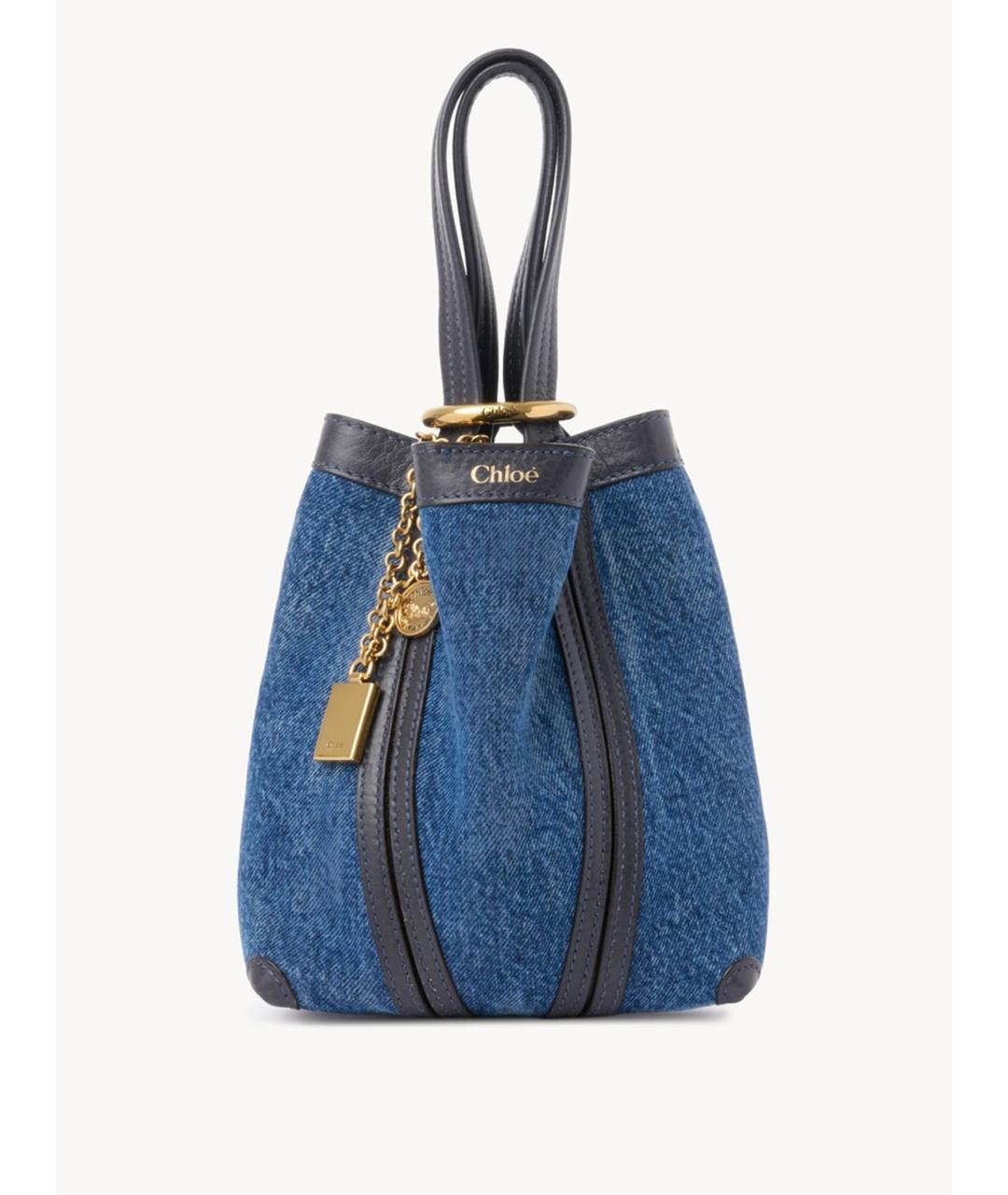 CHLOE Синяя тканевая сумка через плечо, фото 2