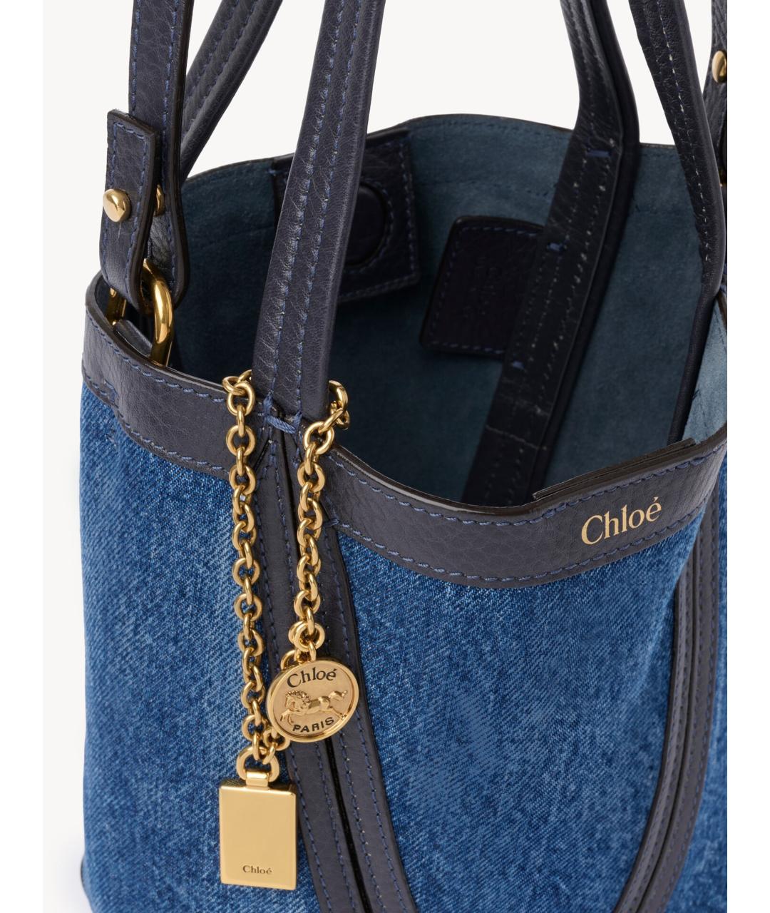 CHLOE Синяя тканевая сумка через плечо, фото 6