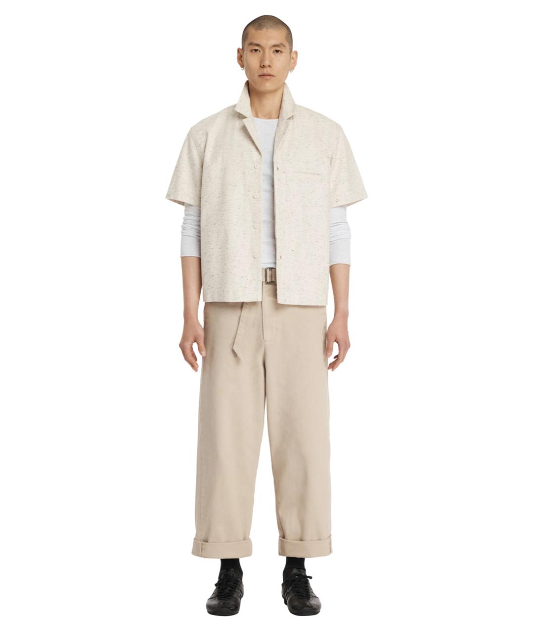 entire studios Бежевые хлопковые прямые брюки, фото 2