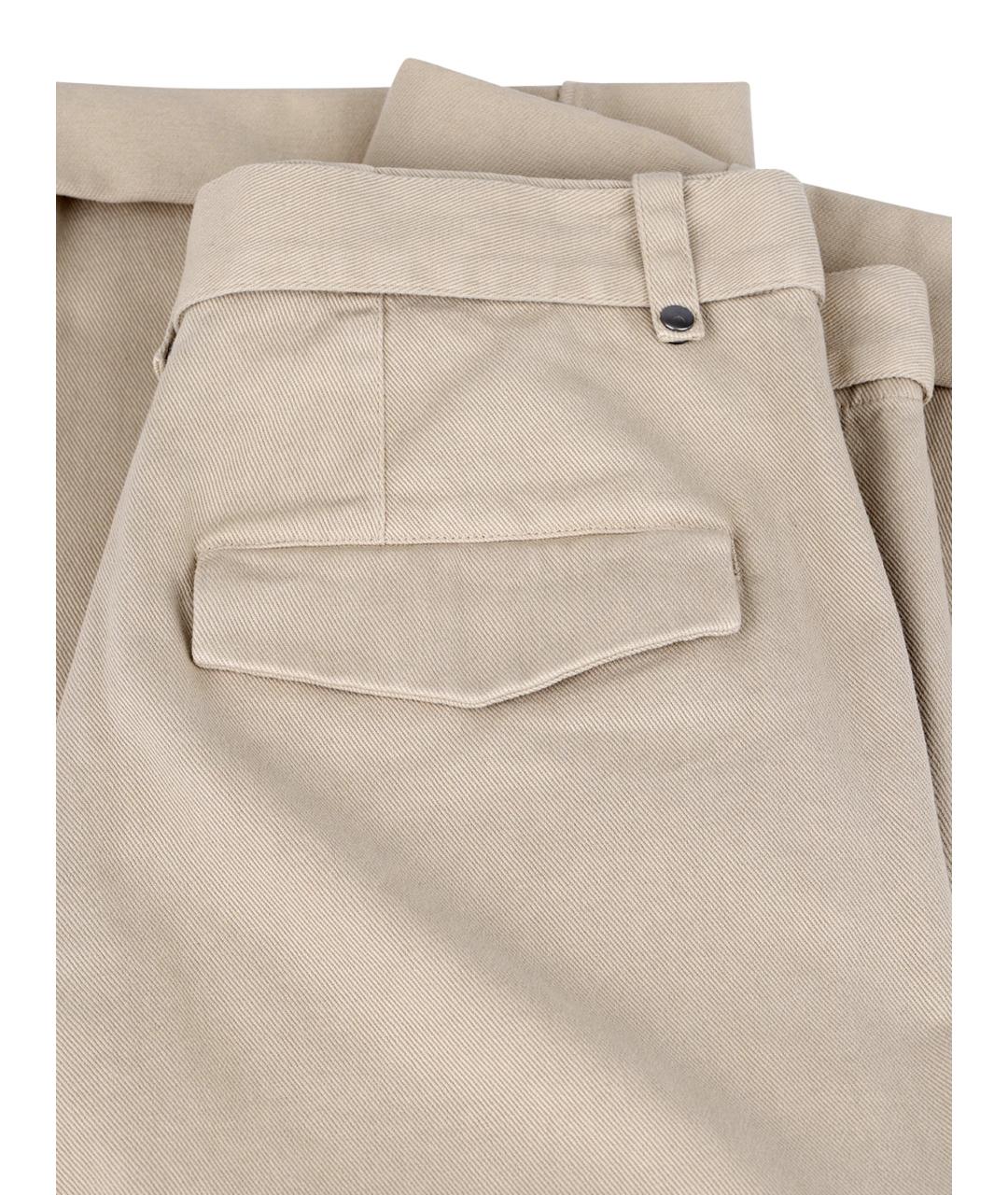 entire studios Бежевые хлопковые прямые брюки, фото 5