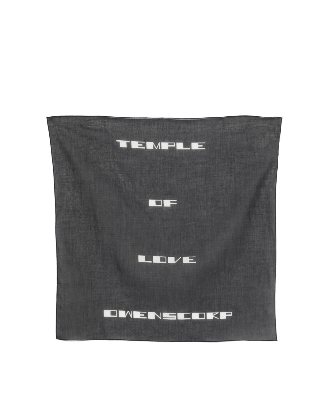 RICK OWENS DRKSHDW Черный хлопковый шарф, фото 1