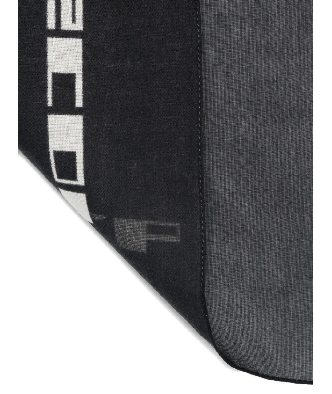 RICK OWENS DRKSHDW Черный хлопковый шарф, фото 3