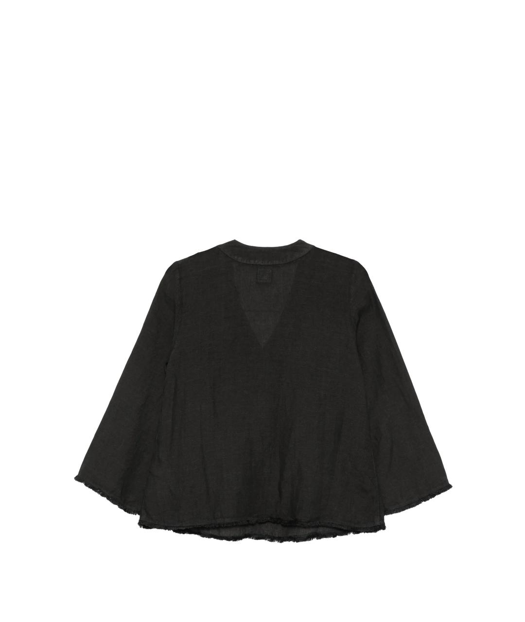 120% LINO Черная льняная блузы, фото 2