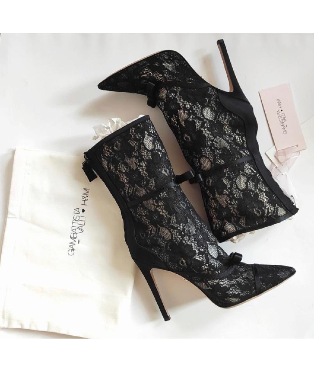 GIAMBATTISTA VALLI Черные текстильные ботильоны, фото 2