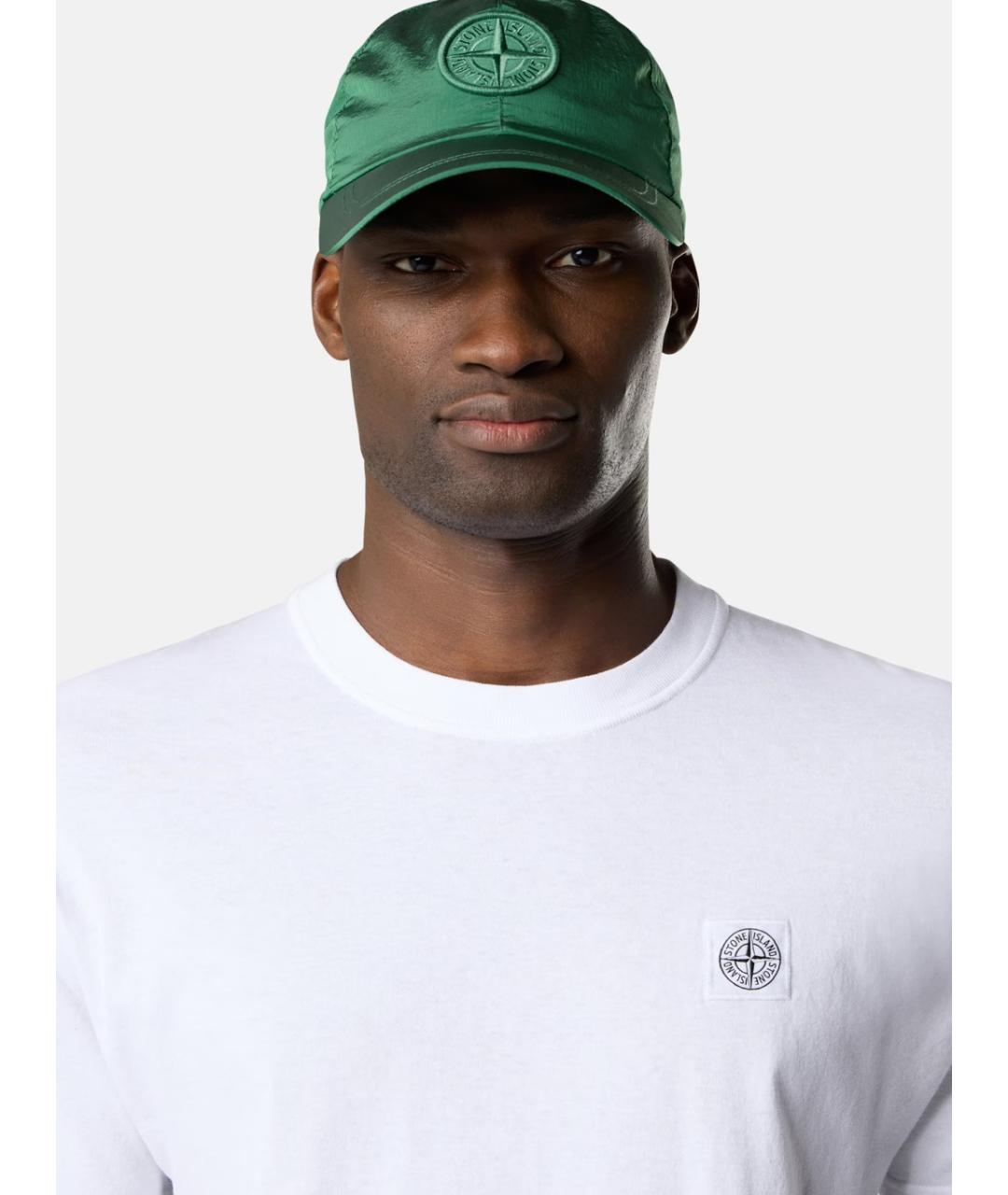 STONE ISLAND Белая хлопковая футболка, фото 3