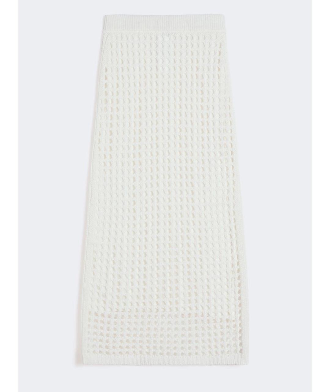 MAX MARA Белая хлопковая юбка макси, фото 5