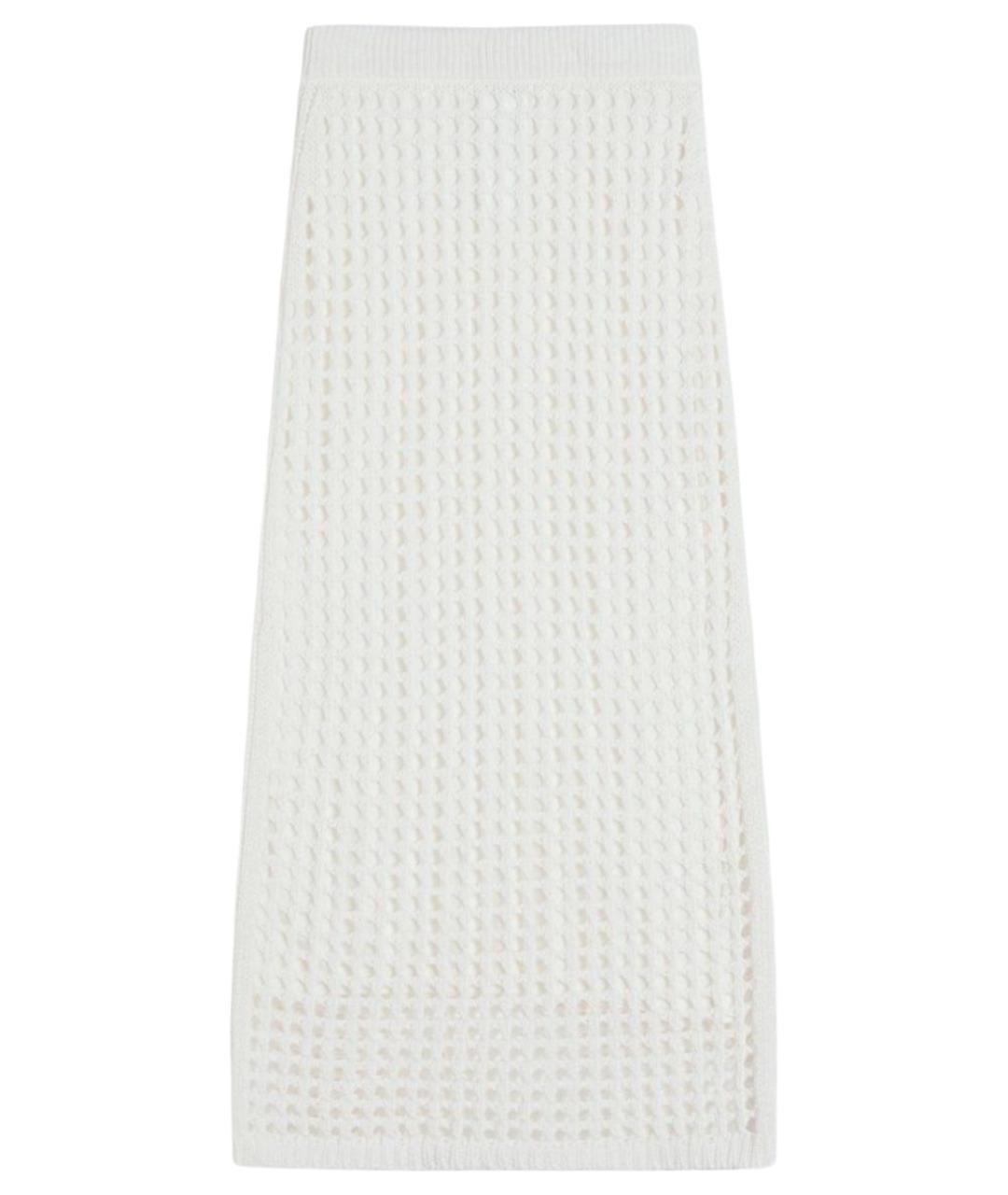 MAX MARA Белая хлопковая юбка макси, фото 1