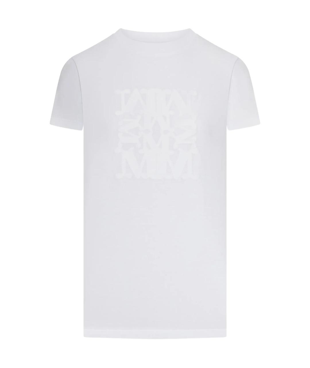 MAX MARA Белая хлопковая футболка, фото 1