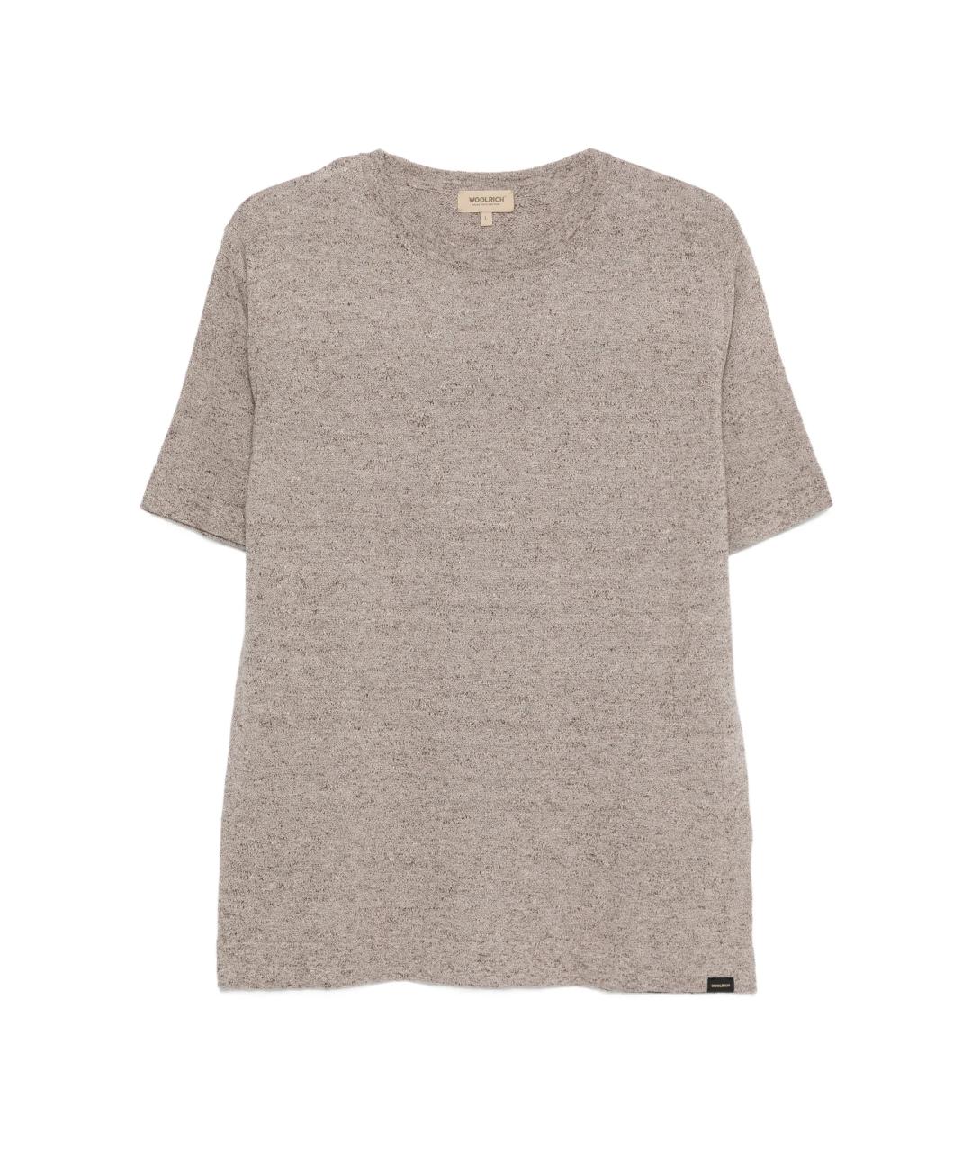 WOOLRICH Серая хлопковая футболка, фото 1