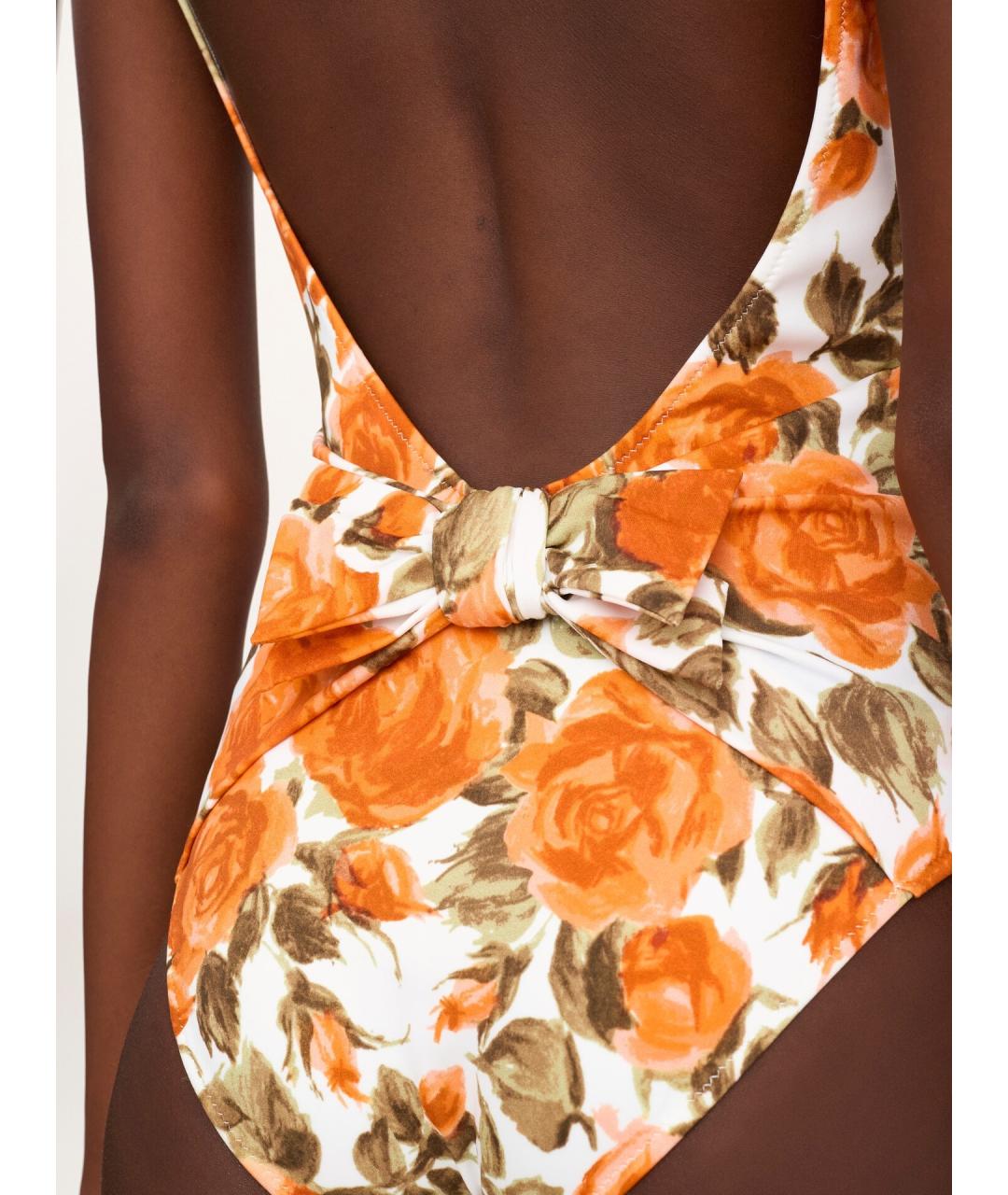 CHLOE Оранжевый полиамидовый купальник, фото 4