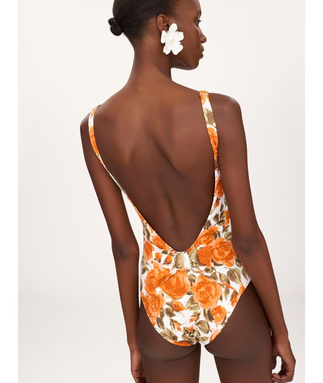 CHLOE Оранжевый полиамидовый купальник, фото 3