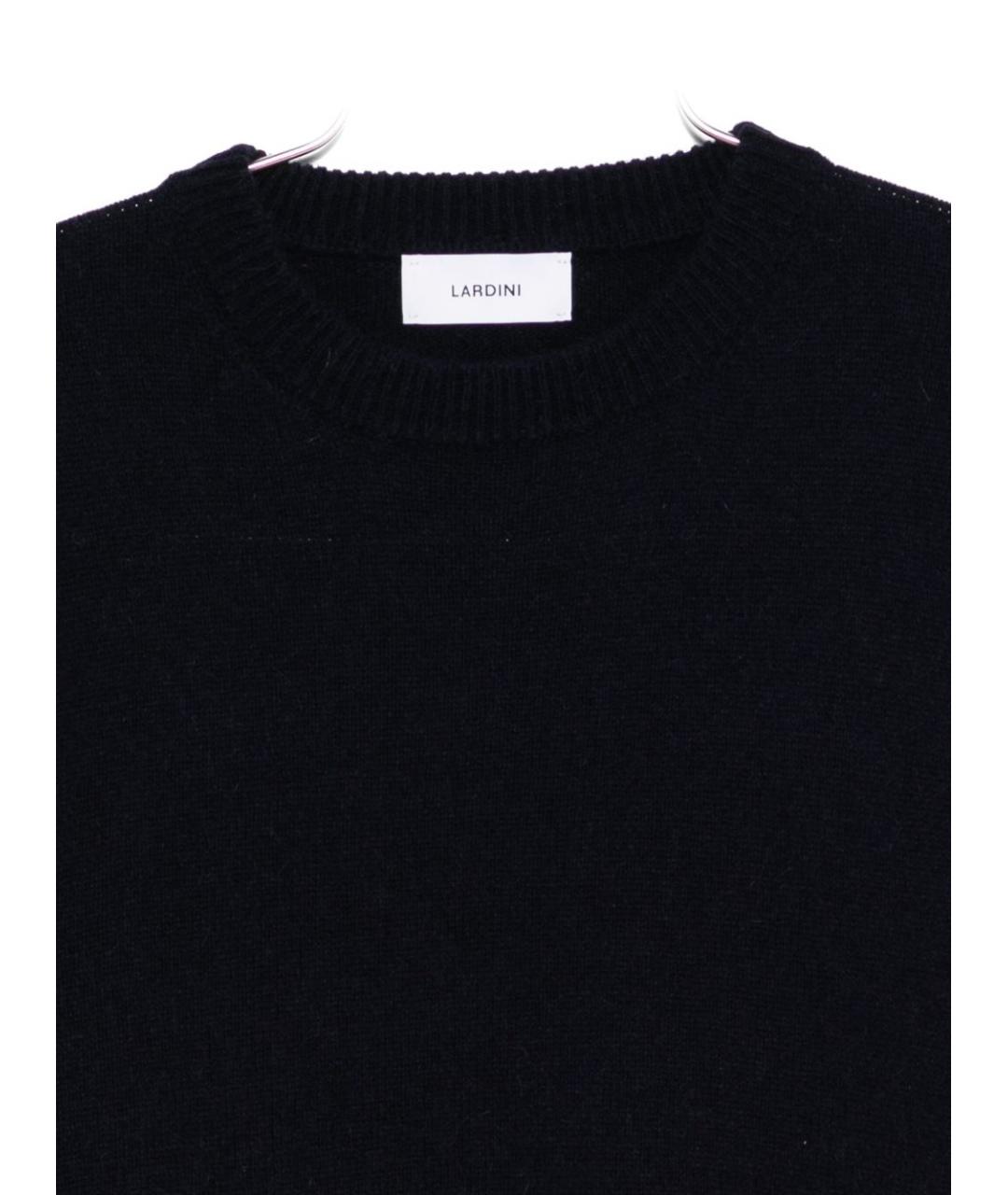 LARDINI Темно-синий шерстяной джемпер / свитер, фото 3