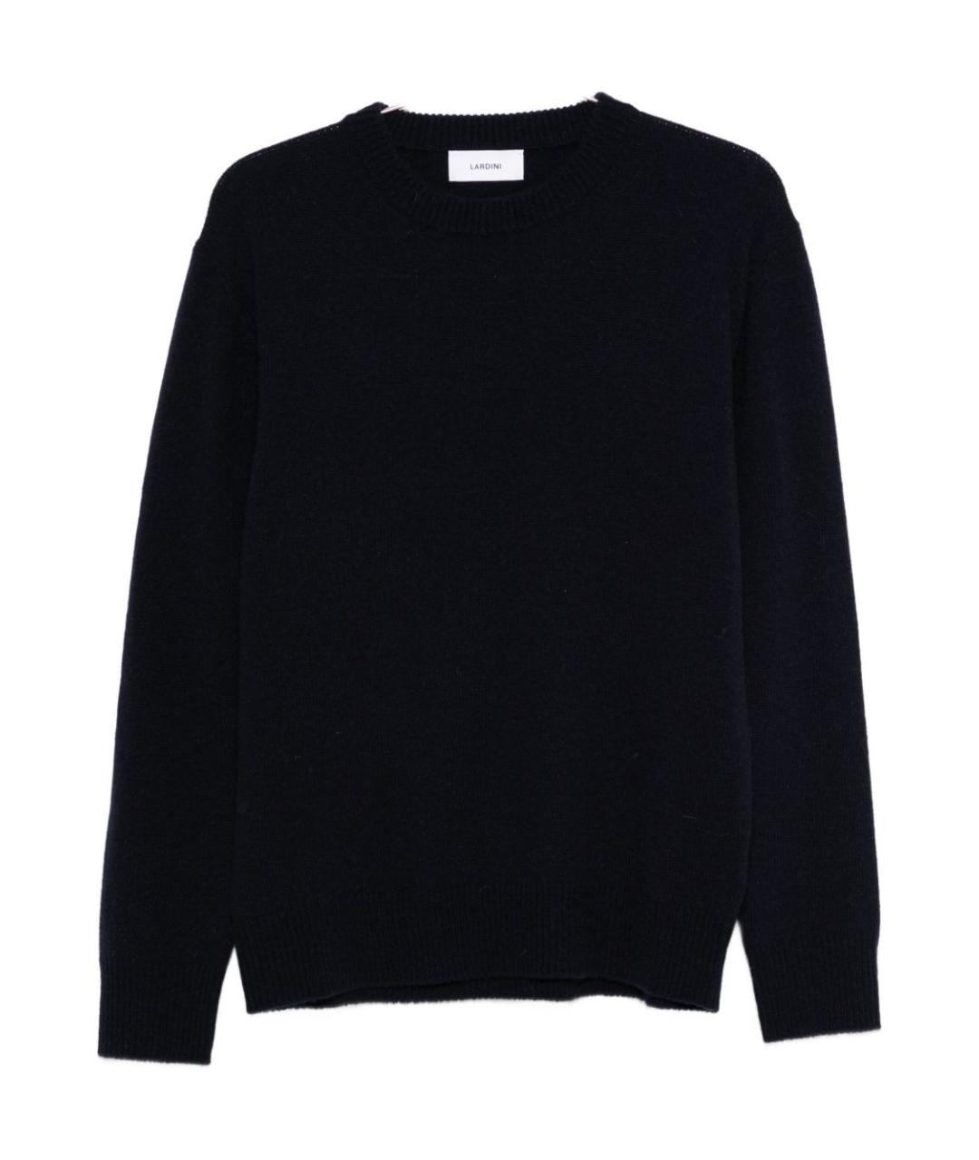 LARDINI Темно-синий шерстяной джемпер / свитер, фото 1