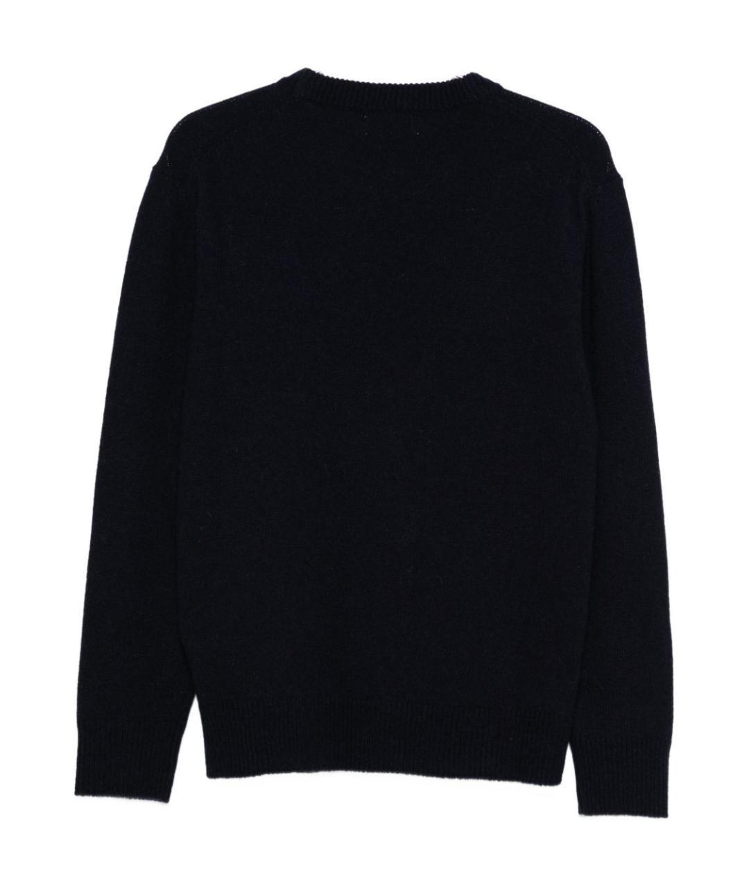 LARDINI Темно-синий шерстяной джемпер / свитер, фото 2