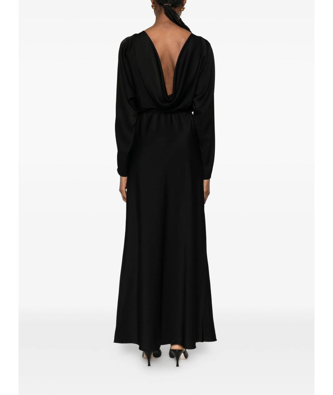 MAX MARA STUDIO Черное ацетатное вечернее платье, фото 4