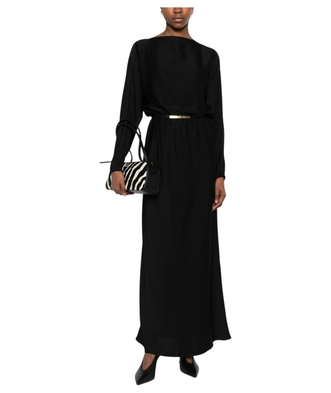 MAX MARA STUDIO Черное ацетатное вечернее платье, фото 1