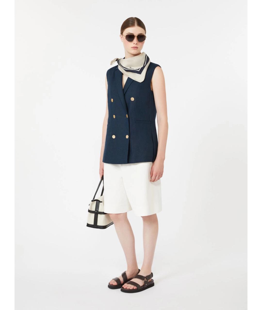 'S MAX MARA Белые хлопковые шорты, фото 2