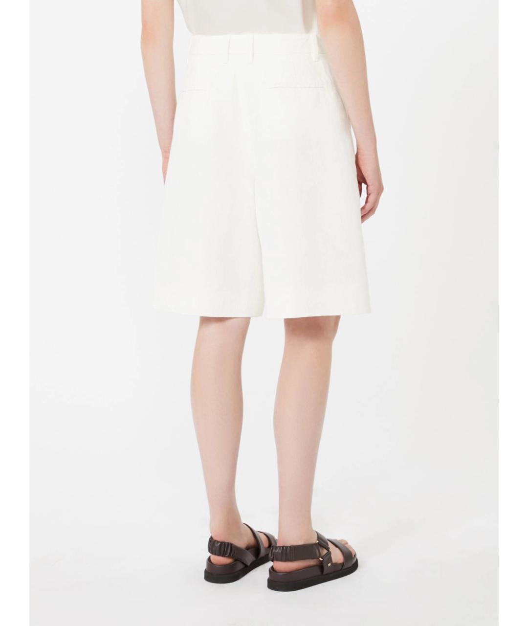 'S MAX MARA Белые хлопковые шорты, фото 4
