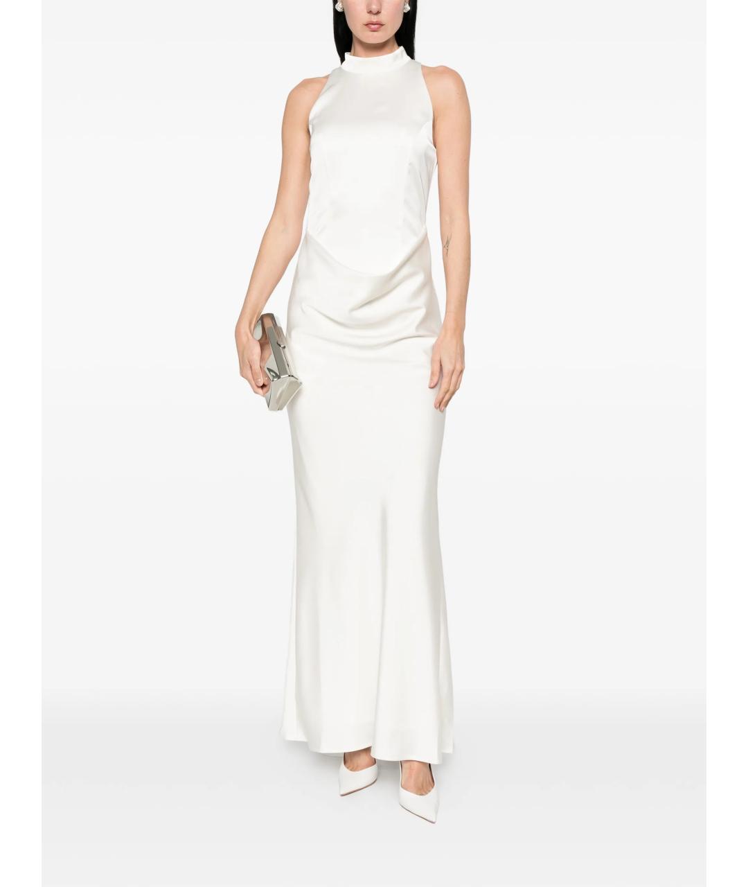 ROTATE Белое полиэстеровое вечернее платье, фото 2
