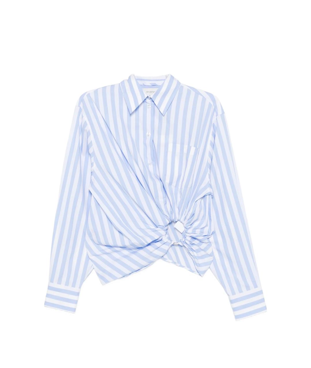 SPORTMAX Голубая хлопковая рубашка, фото 1