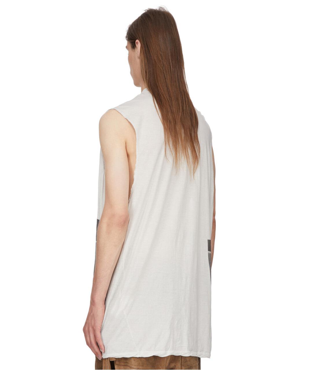 RICK OWENS Белая хлопковая майка, фото 3