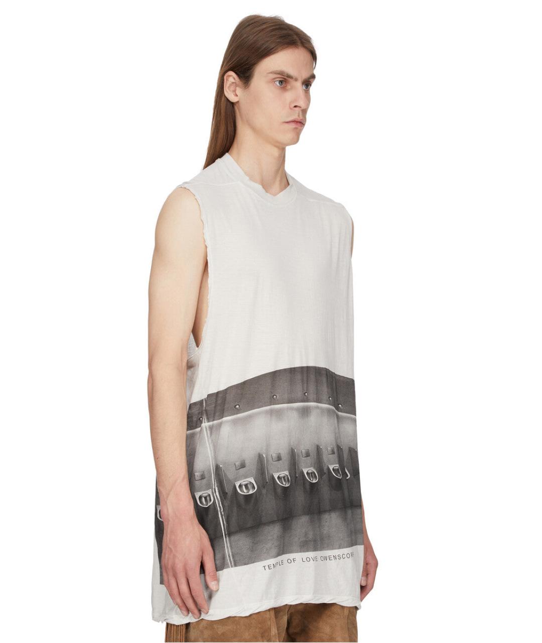 RICK OWENS Белая хлопковая майка, фото 2