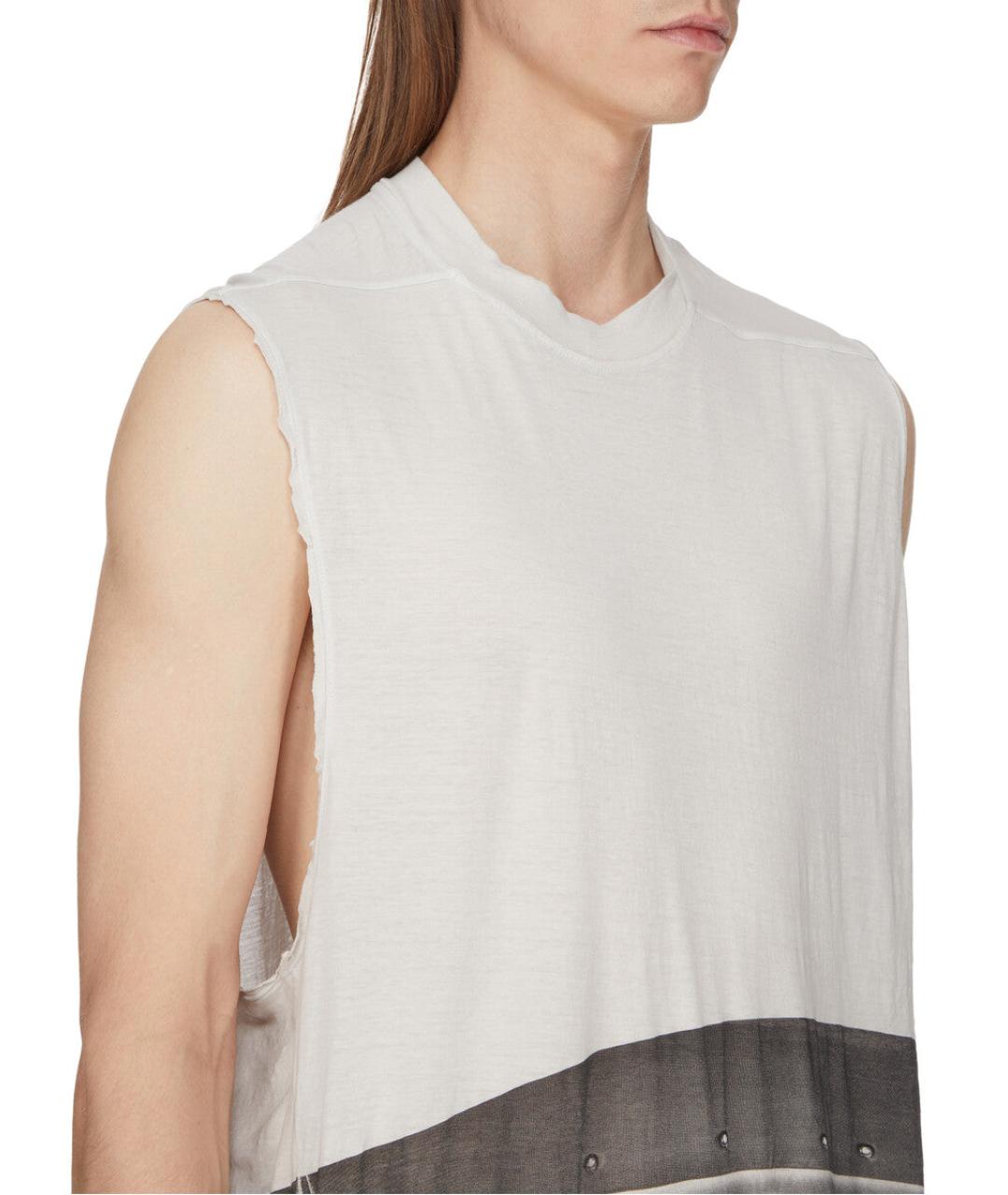 RICK OWENS Белая хлопковая майка, фото 4