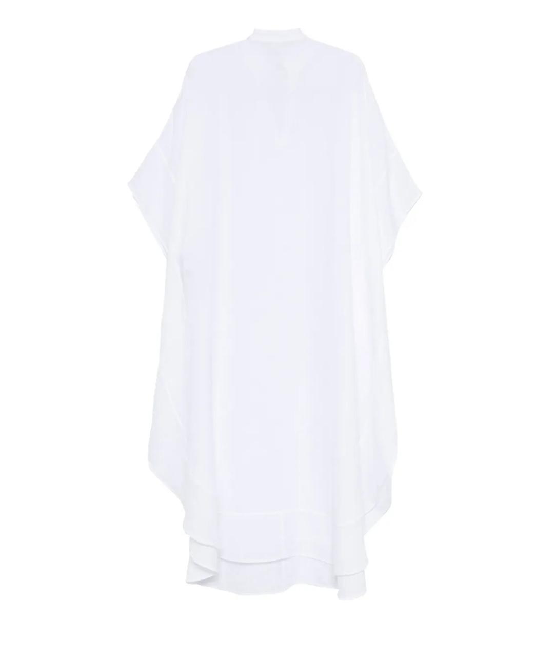 120% LINO Белое льняное повседневное платье, фото 2