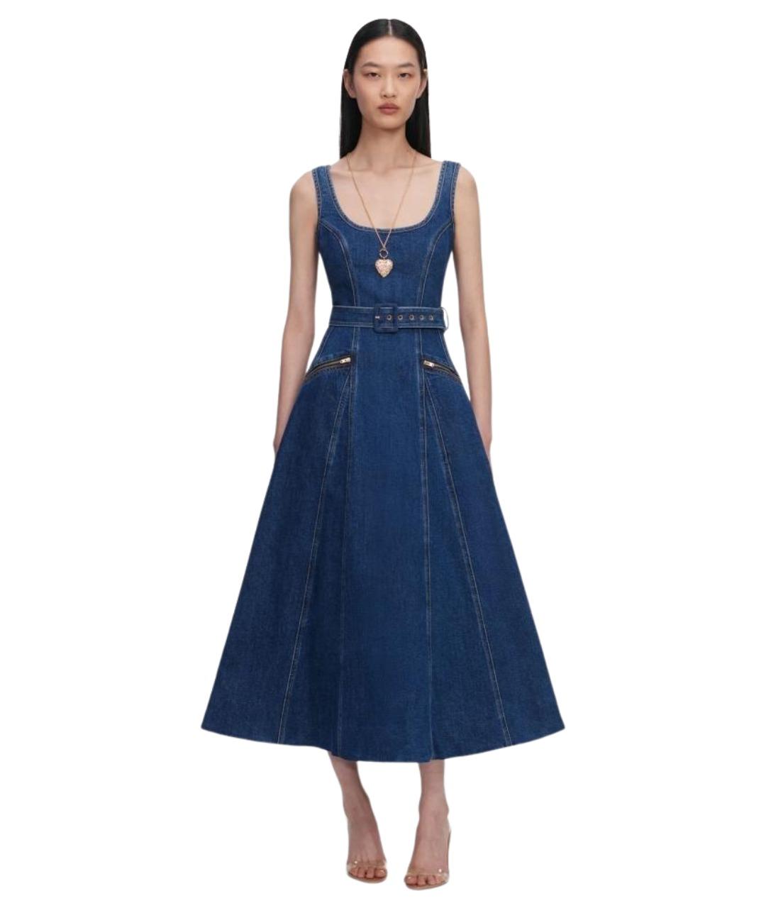 SELF-PORTRAIT Синее хлопковое повседневное платье, фото 1