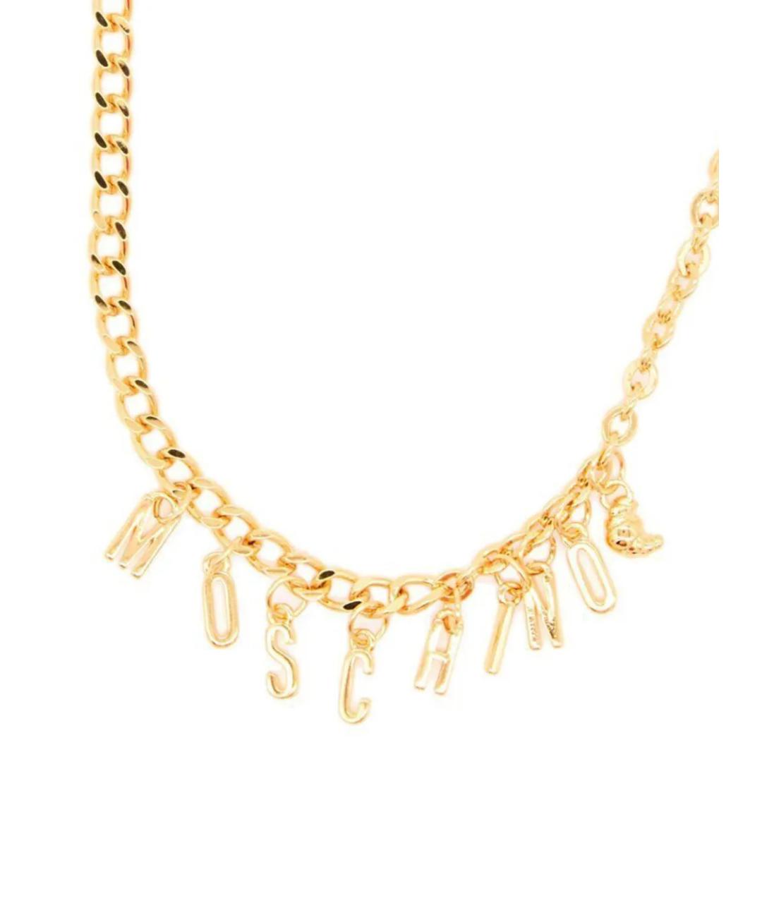 MOSCHINO Золотое металлическое колье, фото 2