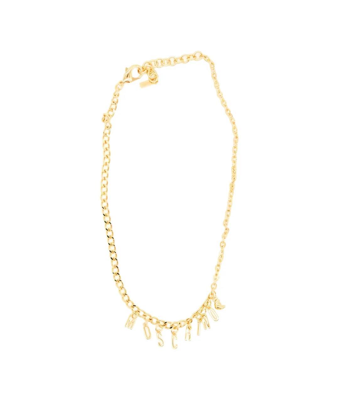 MOSCHINO Золотое металлическое колье, фото 3