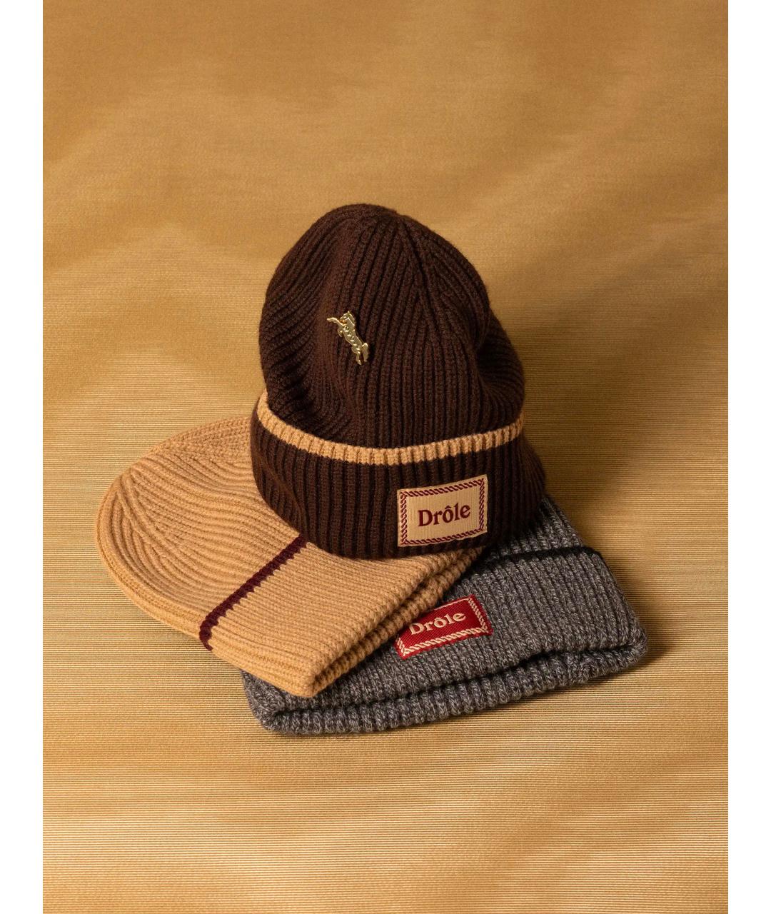 Drole de Monsieur Серая шерстяная шапка, фото 3