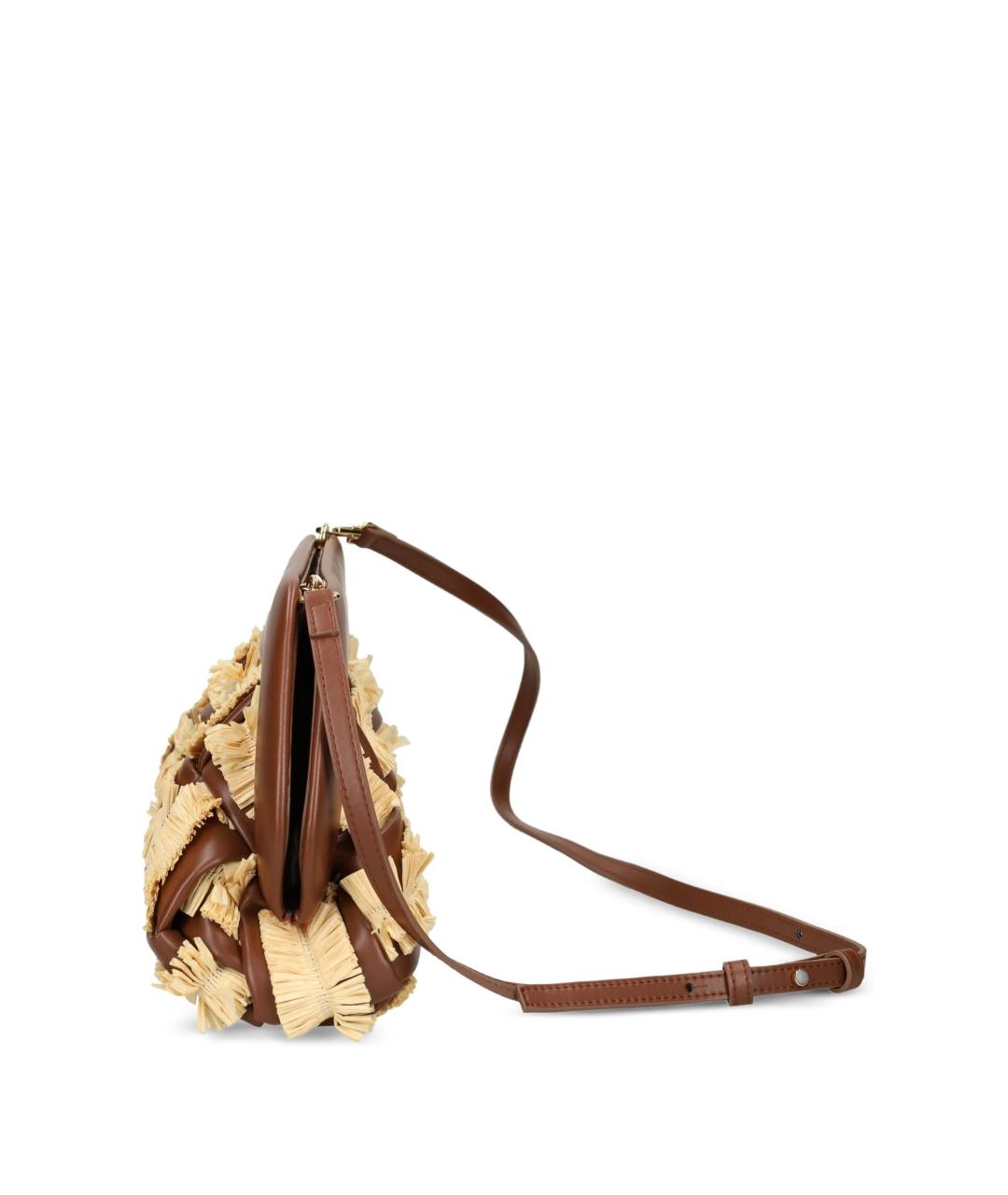 THEMOIRE Коричневая кожаная сумка через плечо, фото 4