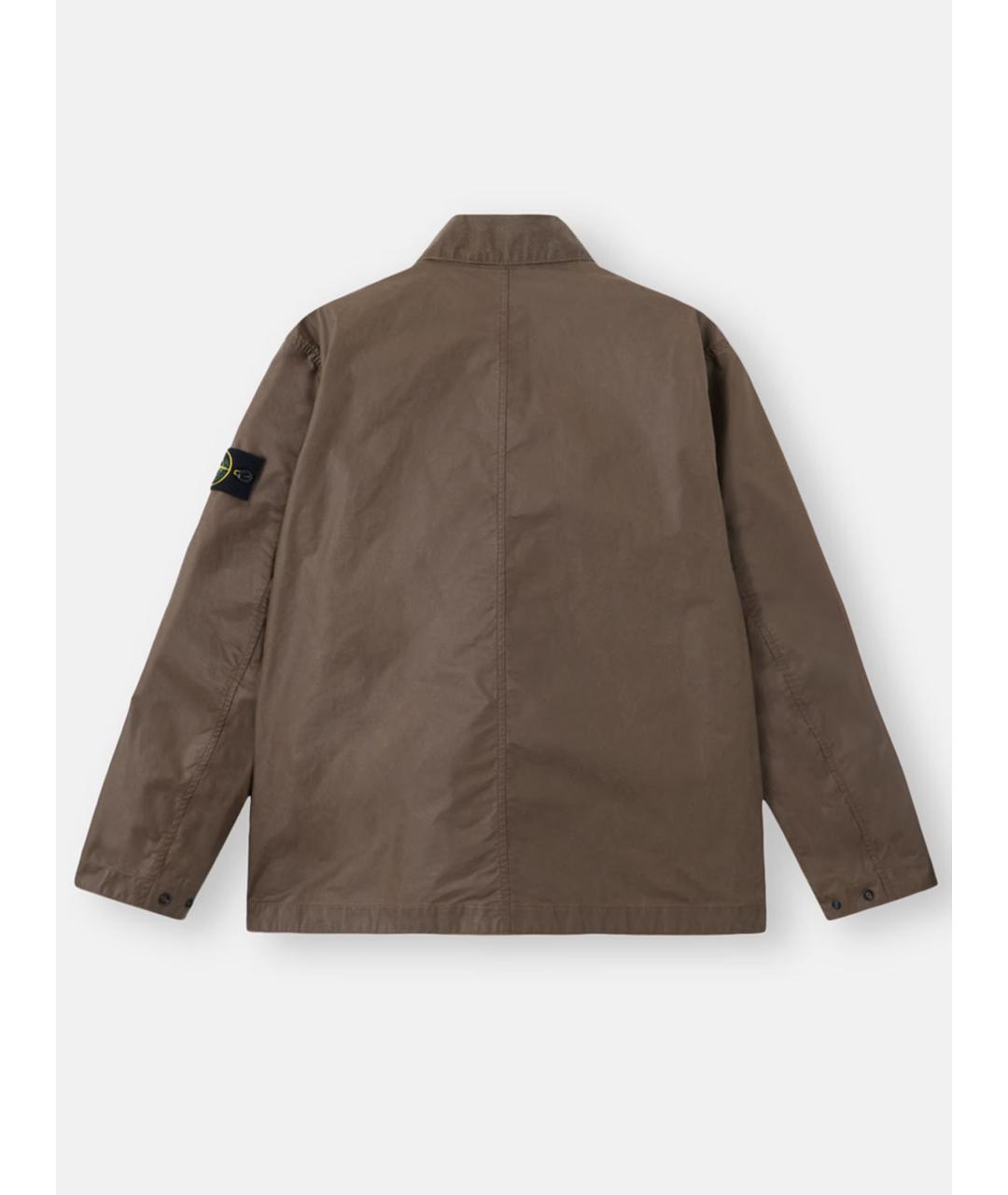 STONE ISLAND Коричневая полиэстеровая куртка, фото 6