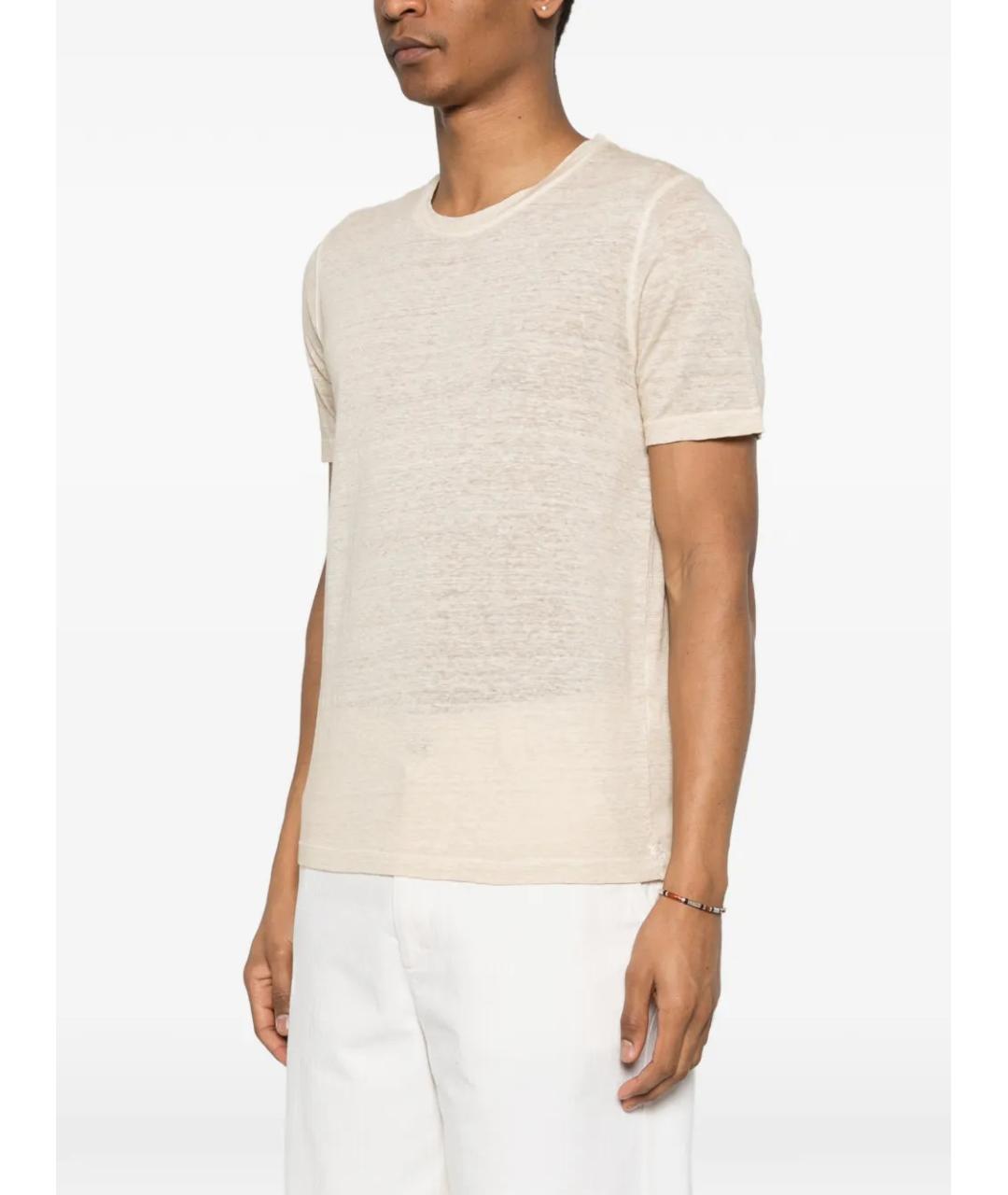 120% LINO Бежевая футболка, фото 3