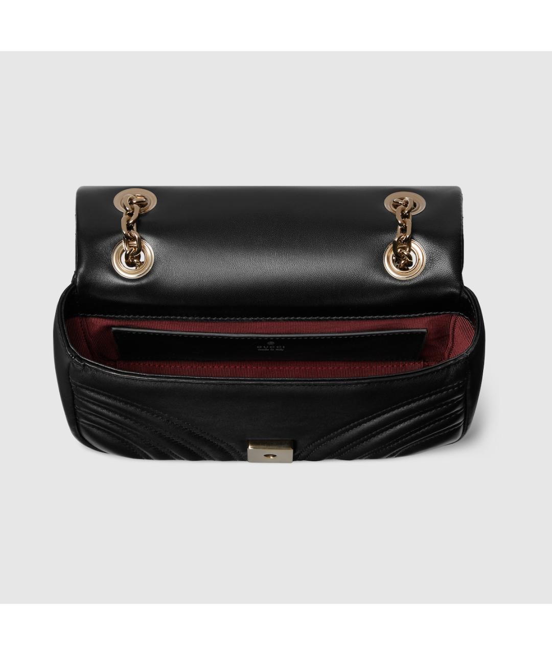 GUCCI Черная кожаная сумка через плечо, фото 9