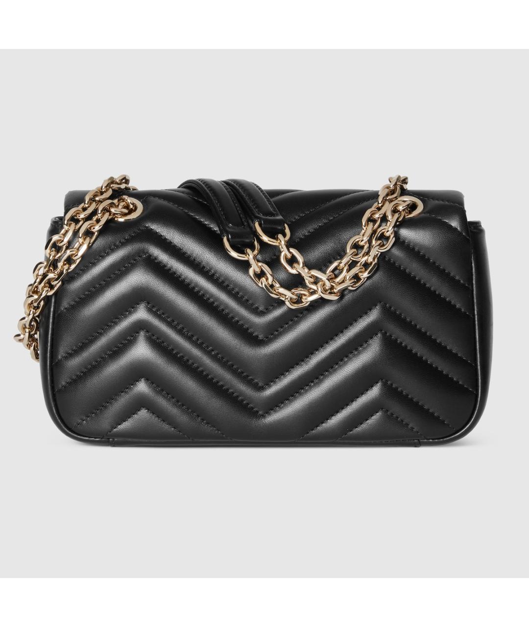 GUCCI Черная кожаная сумка через плечо, фото 7