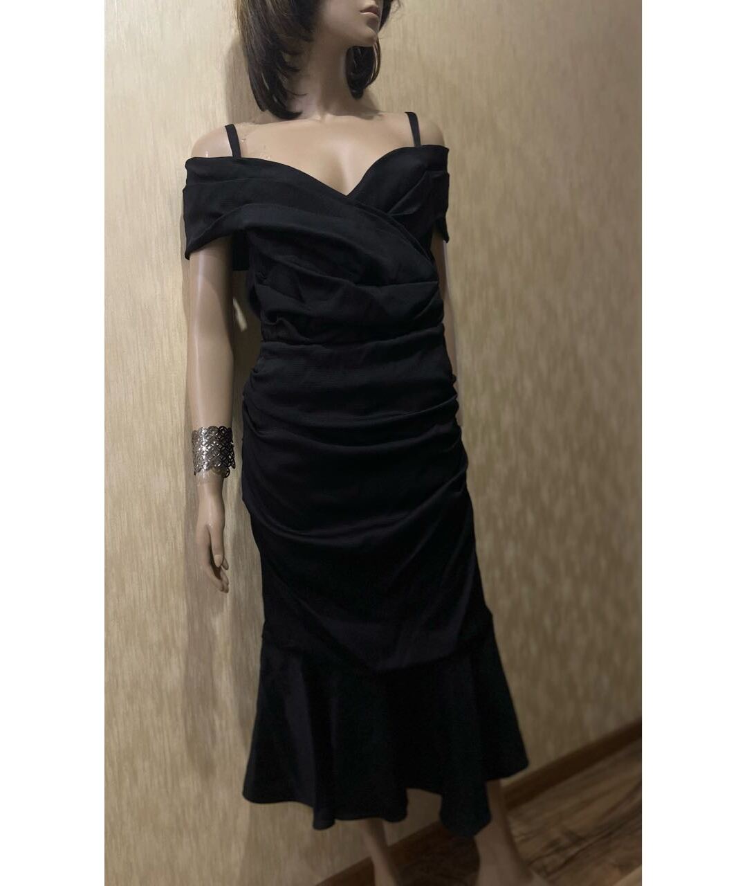 DOLCE&GABBANA Черное вискозное вечернее платье, фото 7