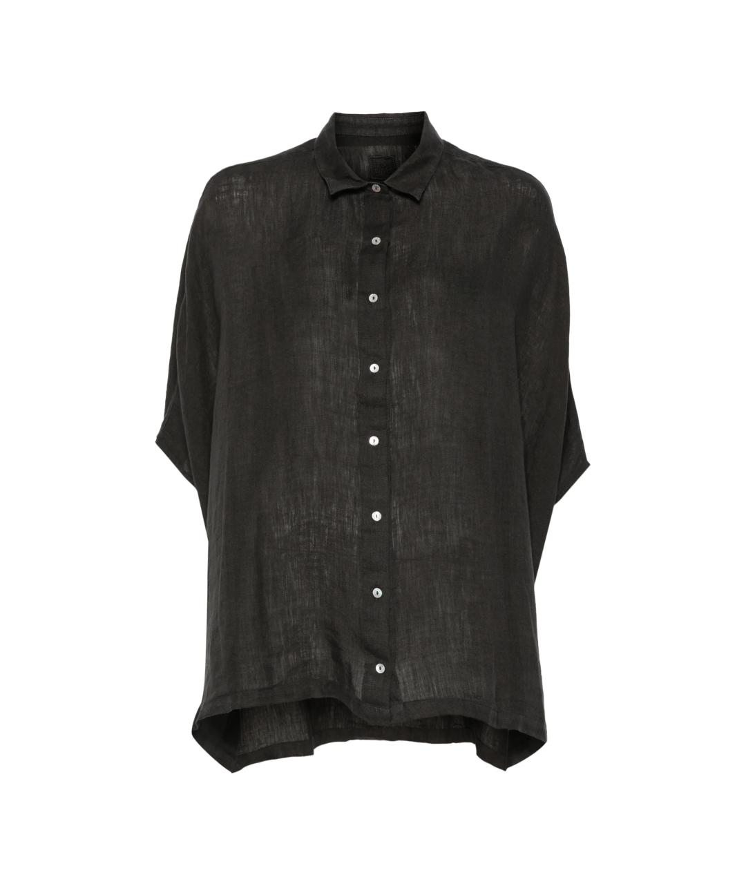 120% LINO Черная льняная рубашка, фото 1