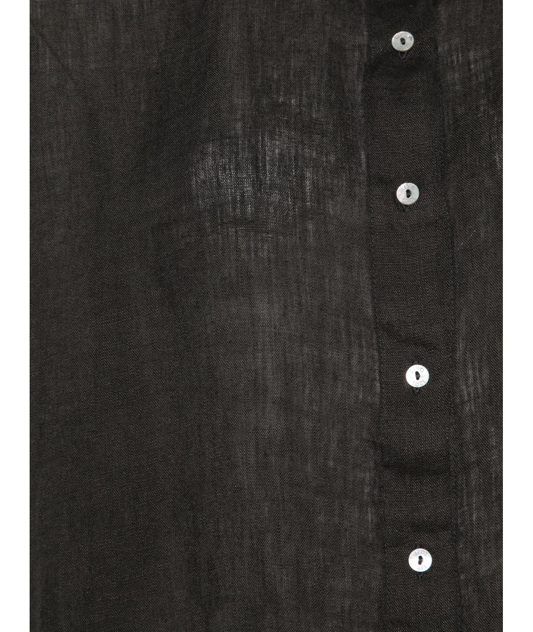 120% LINO Черная льняная рубашка, фото 3