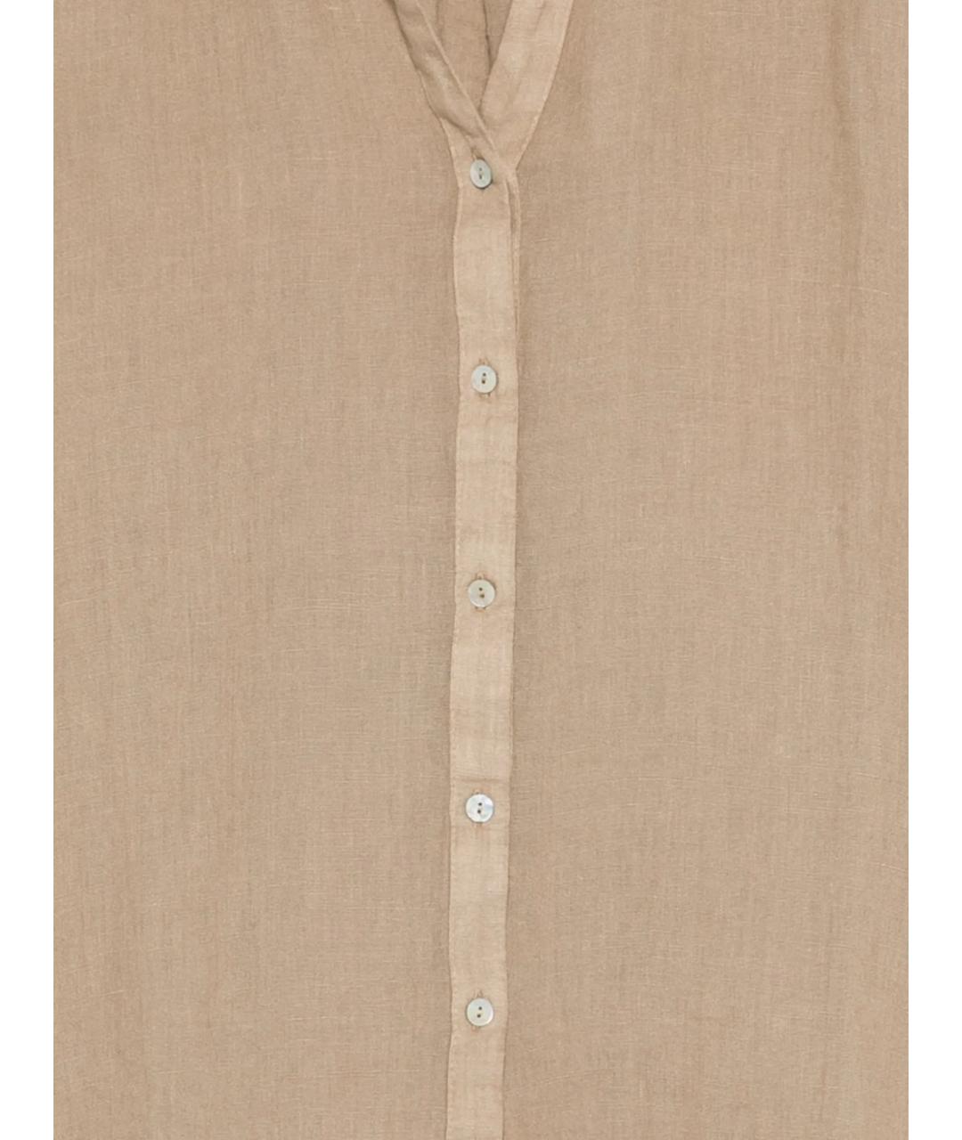 120% LINO Бежевая льняная рубашка, фото 3
