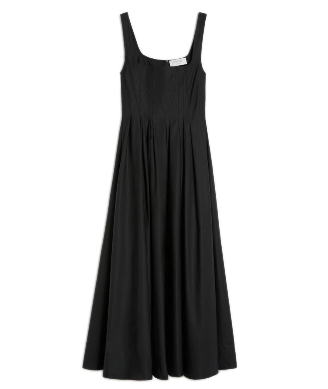 SPORTMAX Черное хлопковое повседневное платье, фото 1