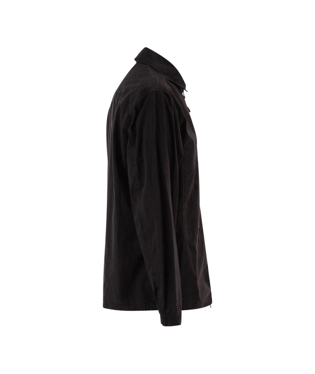 STONE ISLAND Черная хлопковая куртка, фото 3