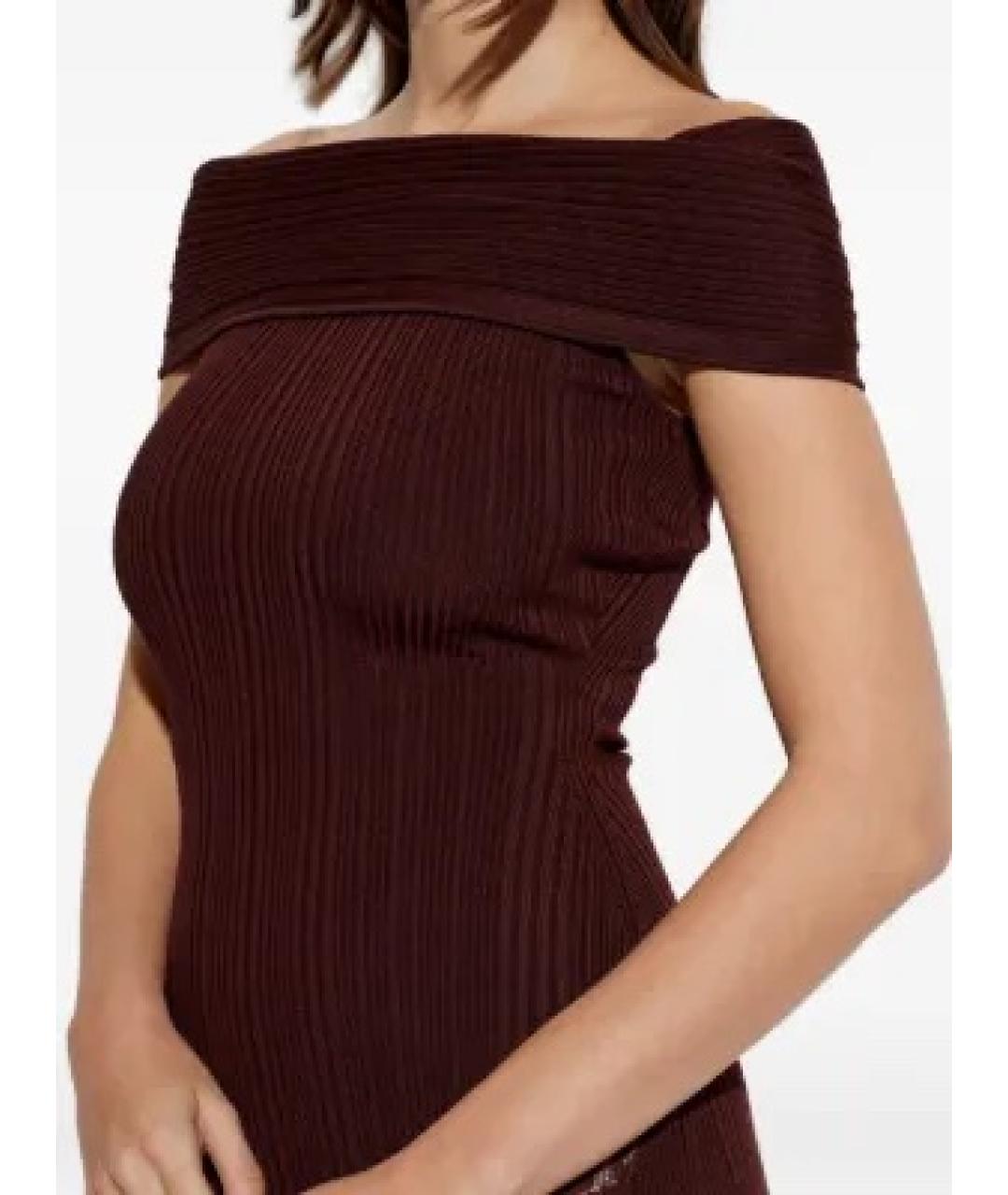 SELF-PORTRAIT Красное вискозное вечернее платье, фото 5