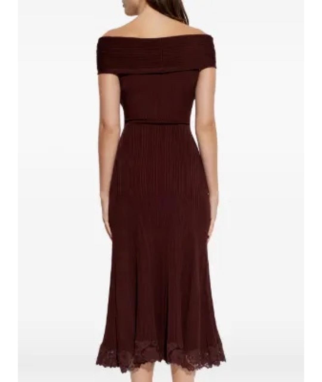 SELF-PORTRAIT Красное вискозное вечернее платье, фото 4