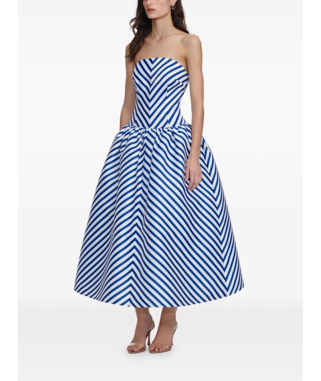 SELF-PORTRAIT Синее полиэстеровое вечернее платье, фото 2