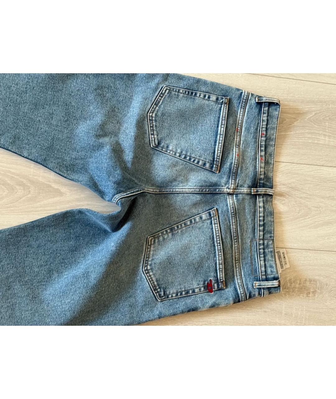 DIESEL Голубые хлопко-эластановые джинсы скинни, фото 7