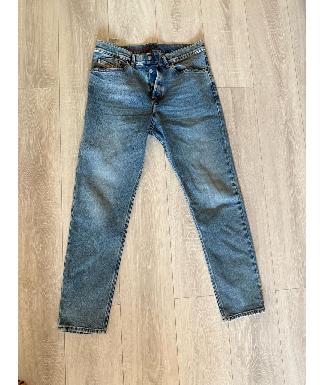 DIESEL Голубые хлопко-эластановые джинсы скинни, фото 2