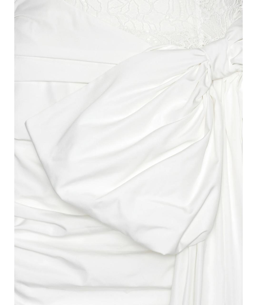 ROTATE Белое полиэстеровое коктейльное платье, фото 5