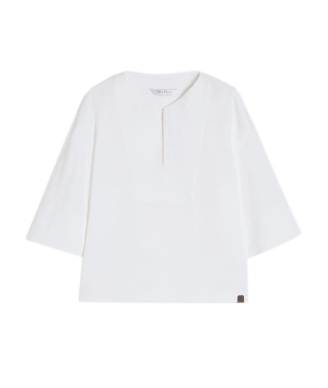 MAX MARA Белая льняная рубашка, фото 1